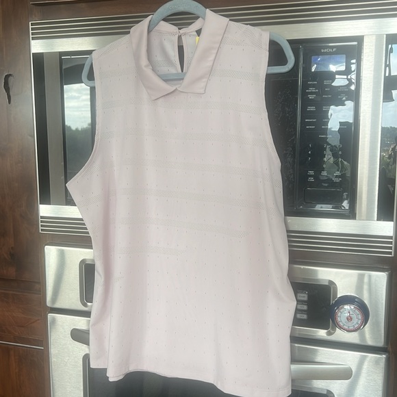 NIKE WMNS DRI FIT POLO SHIRT BLEND ACE SLEEVELESS COLLARED GOLF POLO JAQUARD XXL - Picture 5 of 13